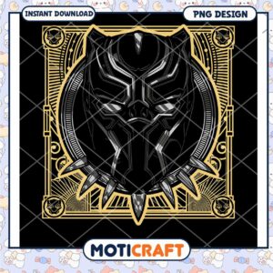 Black Panther PNG Design Instant Download for Fans