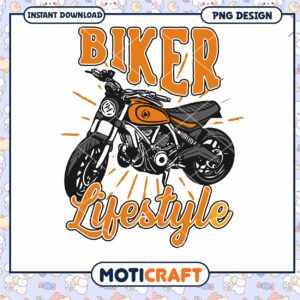 Biker Lifestyle PNG Design for Motorcycle Enthusiasts