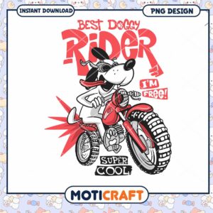 Best Doggy Rider PNG Design for Cool Pet Lovers