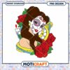 Beautiful PNG Design of a Day of the Dead Woman with Roses 2 Beautiful PNG Design of a Day of the Dead Woman with Roses