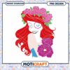 Beautiful Floral Mermaid PNG Art Instant Download Design 1 Beautiful Floral Mermaid PNG Art Instant Download Design