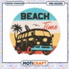 Beach Time Vintage Van PNG Design for Instant Download