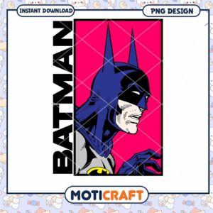 Batman Comic Art PNG Design for Instant Download 55x50
