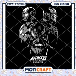 Avengers Endgame PNG Design Instant Download for Fans