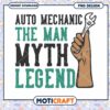 Auto Mechanic Myth Legend PNG Design Instant Download
