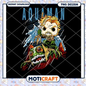 AquaMan Cartoon PNG Design for Instant Download Art