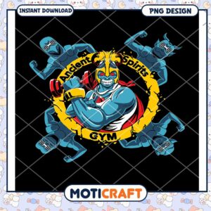 Ancient Spirits Gym Fun Workout Design PNG Instant Download