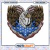 American Eagle Graphic with Patriotic Design PNG Download