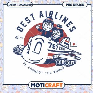 Best Airlines Design Cute Airplane PNG Instant Download 787 Kyoto