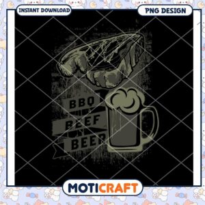 BBQ Beef Beer PNG Design