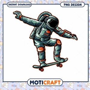Astronaut Skateboard PNG Design Astronaut Skateboard PNG Design
