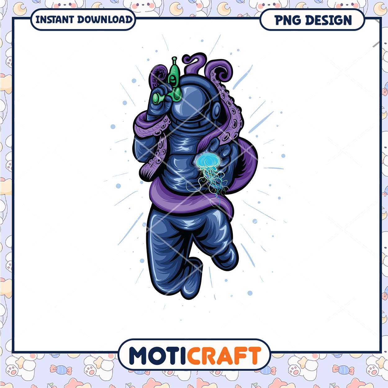Astronaut Octopus PNG Design Astronaut Octopus PNG Design