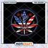 American Flag Weed PNG Design