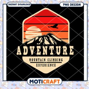 Adventure Mountain Climbing Experience PNG Design Download