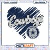 Dallas Cowboys Heart PNG Design Instant Download