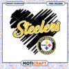 Pittsburgh Steelers Heart PNG Instant Download Design