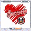 Tampa Bay Buccaneers Heart PNG Design Downloadable