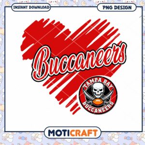 Tampa Bay Buccaneers Heart PNG Design Downloadable Tampa Bay Buccaneers Heart PNG Design Downloadable