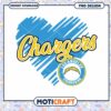 Los Angeles Chargers Heart PNG Design Download