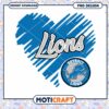 Detroit Lions Heart PNG Instant Download Design 2 Detroit Lions Heart PNG Instant Download Design