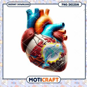 Unique Heart and Football PNG Design Download