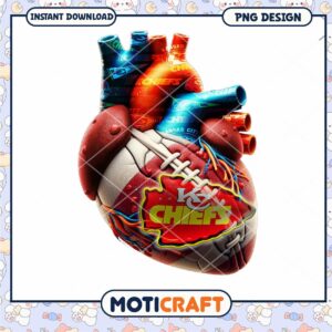 Kansas City Chiefs Heart Sports PNG Design Download