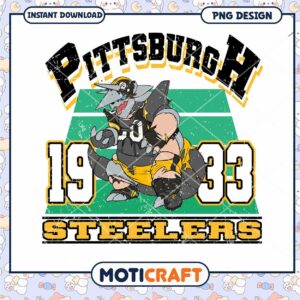 Pittsburgh Steelers Cartoon Design PNG Download 1933