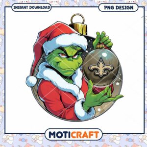 Grinch Christmas Ornament PNG Instant Download Design