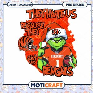 Cincinnati Bengals Grinch Art Instant Download PNG