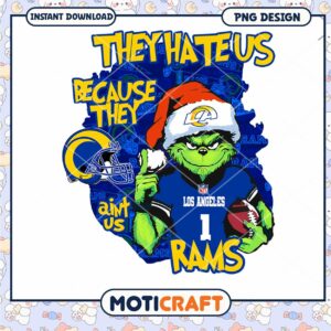 Los Angeles Rams Grinch PNG Design Download Los Angeles Rams Grinch PNG Design Download