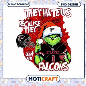 Grinch Falcons PNG Fun Downloadable Design Image