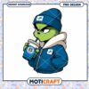 Grinch with Coffee in Hoodie PNG Design Download