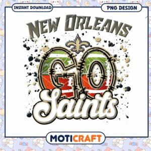 New Orleans Go Saints Football PNG Design Download