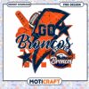 Go Broncos Football PNG Design Instant Download