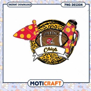 Chiefs Football Party PNG Design for Instant Download Chiefs Football Party PNG Design for Instant Download