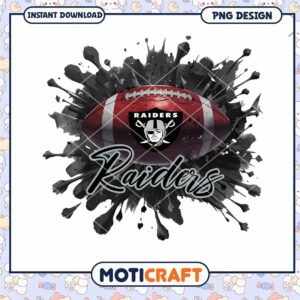 Raiders Football PNG Design for Instant Download