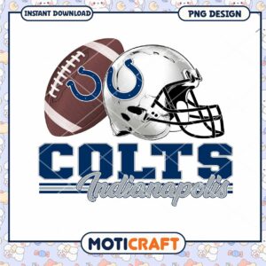 Indianapolis Colts Football PNG Design Instant Download