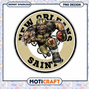 New Orleans Saints Cartoon PNG Instant Download Art