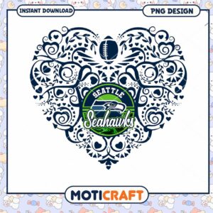 Seattle Seahawks Heart Design PNG Instant Download Seattle Seahawks Heart Design PNG Instant Download
