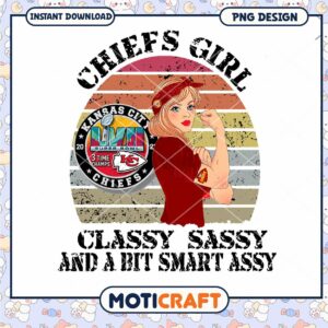 Kansas City Chiefs Girl PNG Classy Sassy Design