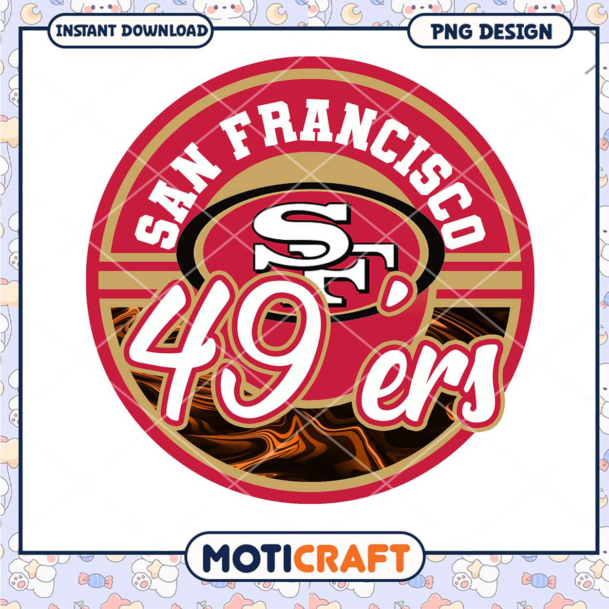 San Francisco 49ers Logo PNG Instant Download Design San Francisco 49ers Logo PNG Instant Download Design