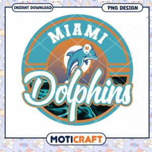 Miami Dolphins PNG Design Instant Download Art