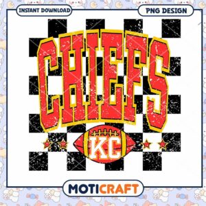 Chiefs Football PNG Design for Instant Download
