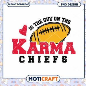 Karma Chiefs Football Love PNG Design Download