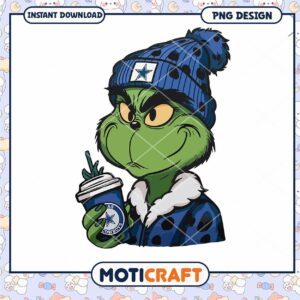 Grinch Character Cozy PNG for Instant Download