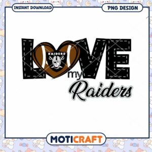 Raiders Love PNG Design Instant Download