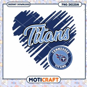 Tennessee Titans Heart PNG Sublimation