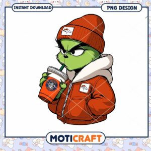 Grinch Denver Broncos PNG Sublimation