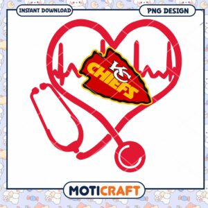 Kansas City Chiefs Heart Stethoscope PNG