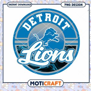 Detroit Lions PNG Design Instant Download